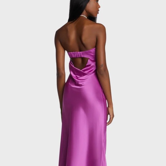 Hello Molly Vibrant Purple Satin maxi NWT Size 2 - Picture 6 of 7